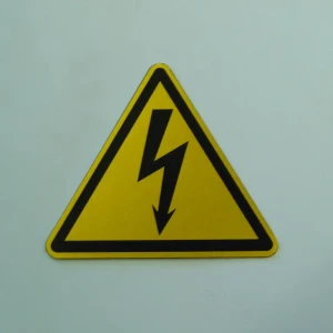 Печать на алюминии — Знак электробезопасности — фото